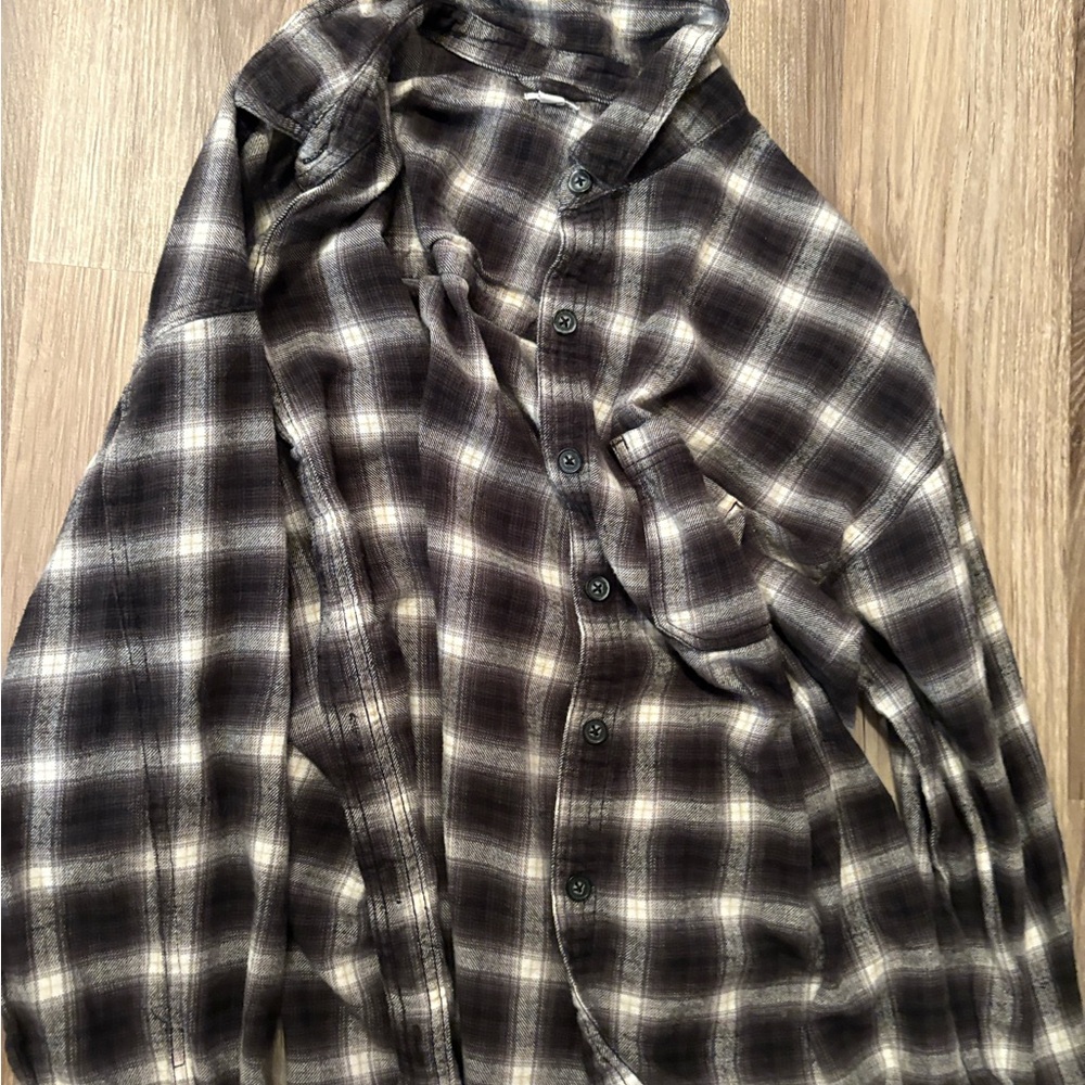 Garage Black and White Plaid Jacket